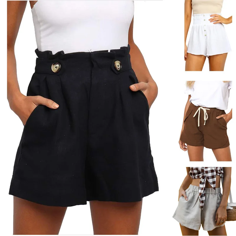 2021 women's summer short pleated pocket a-line stretch lace high waist new shorts 
2021 women's summer short pleated pocket a-line stretch lace high waist new shorts