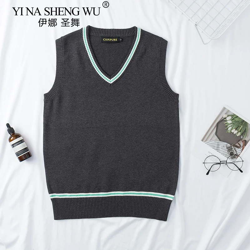 Sweater Vest Autumn Korean JK Uniform College Style V Neck Sleeveless Pullover Knitted Vest Boys&Girls All-match Sweaters Tops
Sweater Vest Autumn Korean JK Uniform College Style V Neck Sleeveless Pullover Knitted Vest Boys&Girls All-match Sweaters Tops