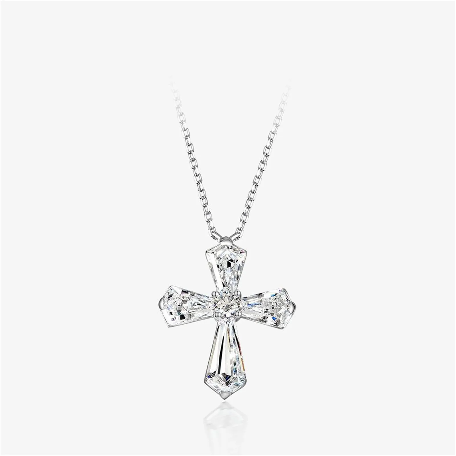 Sterling Silver Diamond Cross Necklace for Women and Men Artificial High Carbon Zircon Pendant Trendy Religious Shing Jewelry
Sterling Silver Diamond Cross Necklace for Women and Men Artificial High Carbon Zircon Pendant Trendy Religious Shing Jewelry