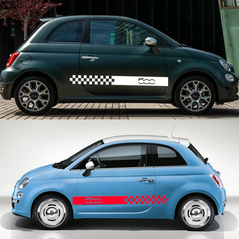 2Pcs/lot Car Door Side Stripes Stickers Lattice Graphic Body Wrap Vinyl Decal For Fiat 500 Racing Sport Stylish Car Accessories
2Pcs/lot Car Door Side Stripes Stickers Lattice Graphic Body Wrap Vinyl Decal For Fiat 500 Racing Sport Stylish Car Accessories