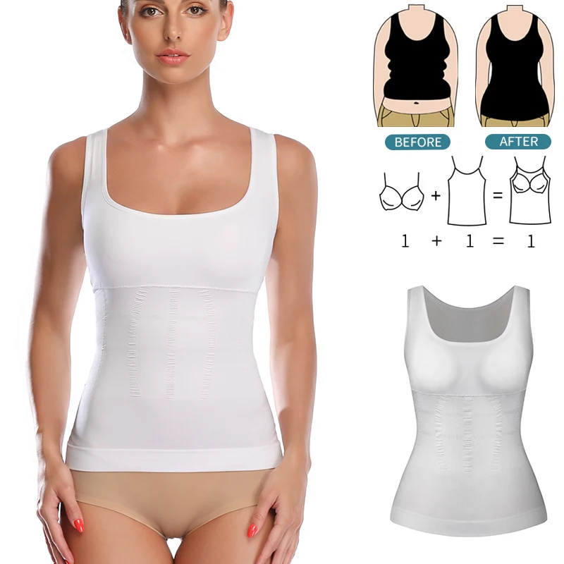 Seamless Shapewear Tank Top Camisole with Built in Bra Undewear Vest Top Underskirts Body Shaper Undershirt Shapewear Slim Daily
Seamless Shapewear Tank Top Camisole with Built in Bra Undewear Vest Top Underskirts Body Shaper Undershirt Shapewear Slim Daily