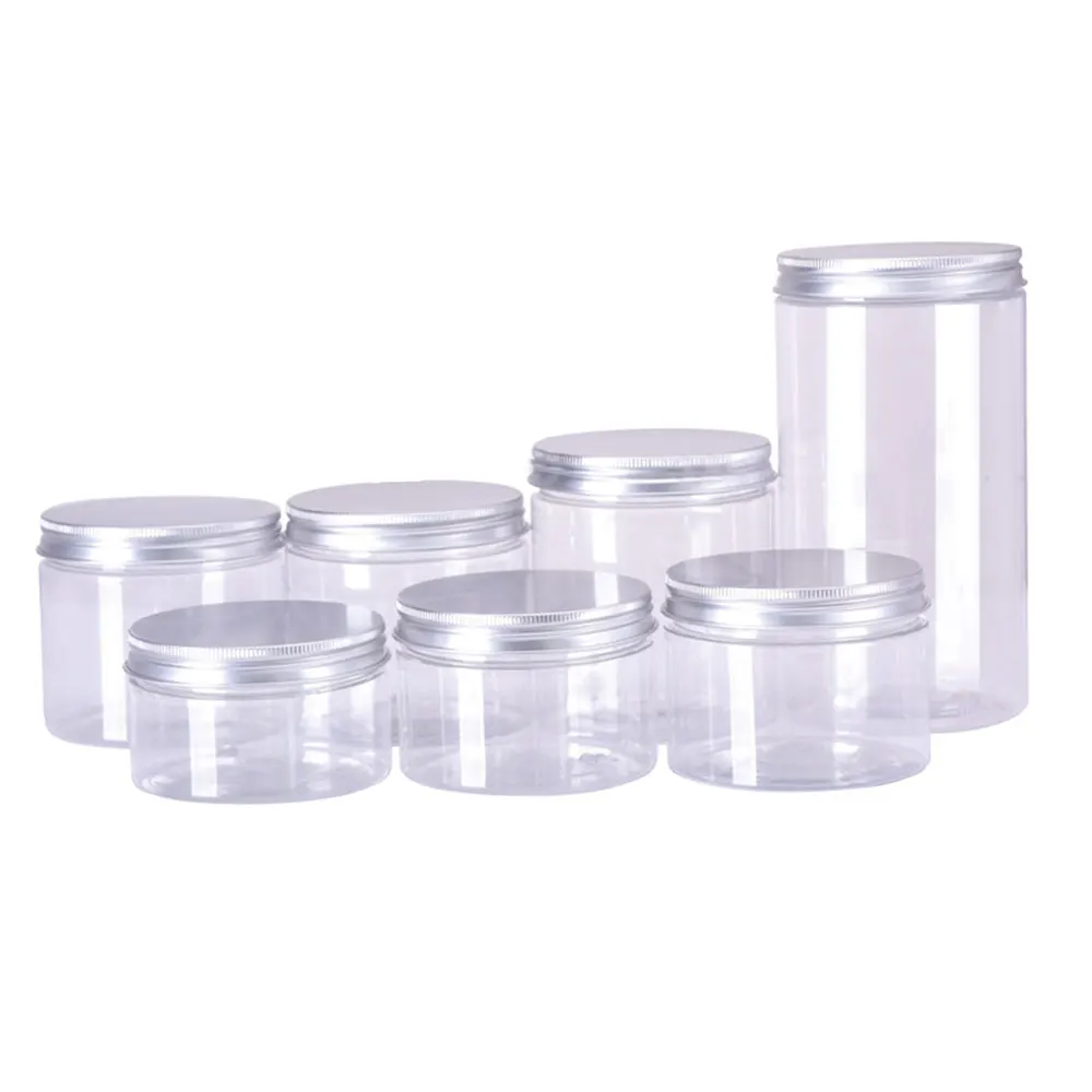 

5pcs 30ml 40ml 50ml 60ml 80ml Plastic Jars with Lids Screw Clear Container Empty Travel Cosmetic Cream Powder Makeup Pot Bottles