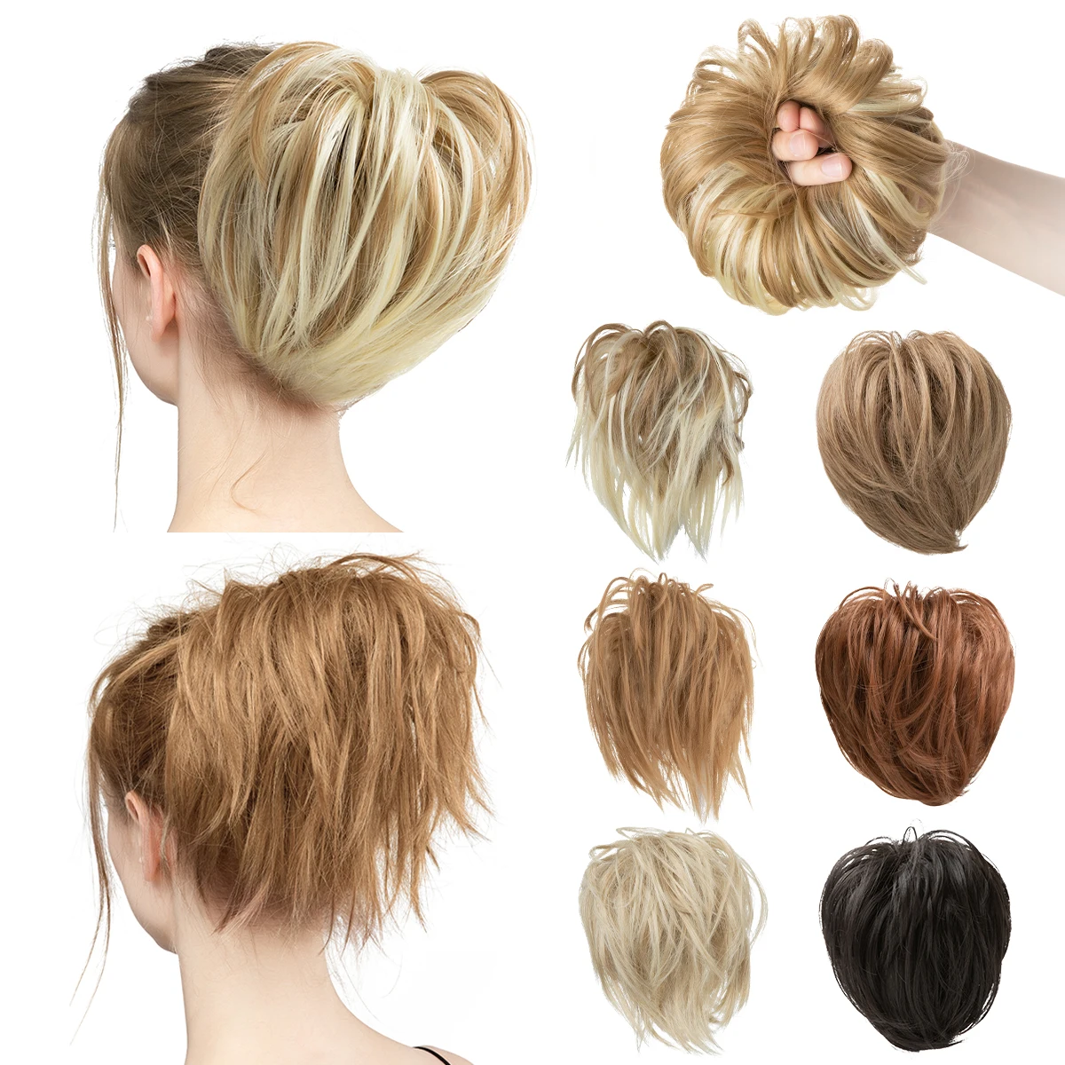 Elastic Messy Hair Bun Fake Hair Chignon Bands Bundle Synthetic Tail Afro Puff Curly Blonde Women's Scrunchie Hairpieces
Elastic Messy Hair Bun Fake Hair Chignon Bands Bundle Synthetic Tail Afro Puff Curly Blonde Women's Scrunchie Hairpieces