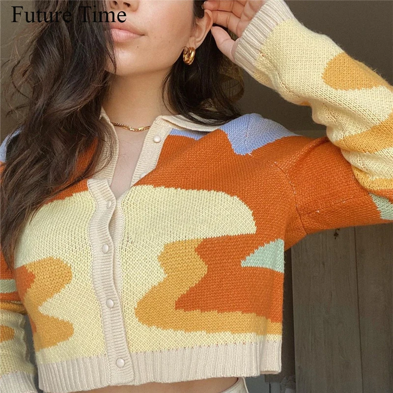 Women Autumn Vintage French Style Sunshine Print Short Knitted Sweater Chic Lady Fashion Single Breasted Loose Cardigans SS1069
Women Autumn Vintage French Style Sunshine Print Short Knitted Sweater Chic Lady Fashion Single Breasted Loose Cardigans SS1069
