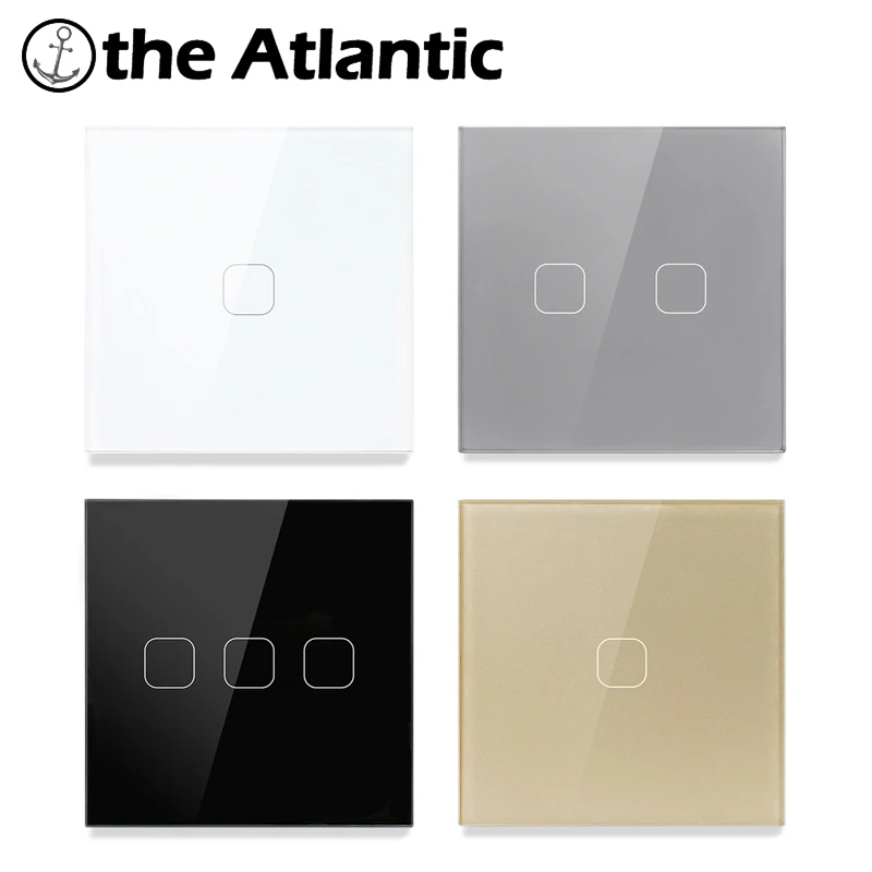 Touch Switch 1 2 3 Gang 1 Way Black White Gold Gray / Silver Light Wall Switch Glass Panel Frame 110-250V EU UK
Touch Switch 1 2 3 Gang 1 Way Black White Gold Gray / Silver Light Wall Switch Glass Panel Frame 110-250V EU UK