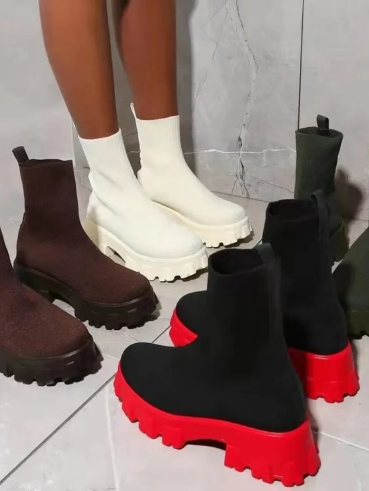 Short boots women's autumn and winter new style women's boots plus size one pedal lazy shoes socks boots women boots Flat with
Short boots women's autumn and winter new style women's boots plus size one pedal lazy shoes socks boots women boots Flat with