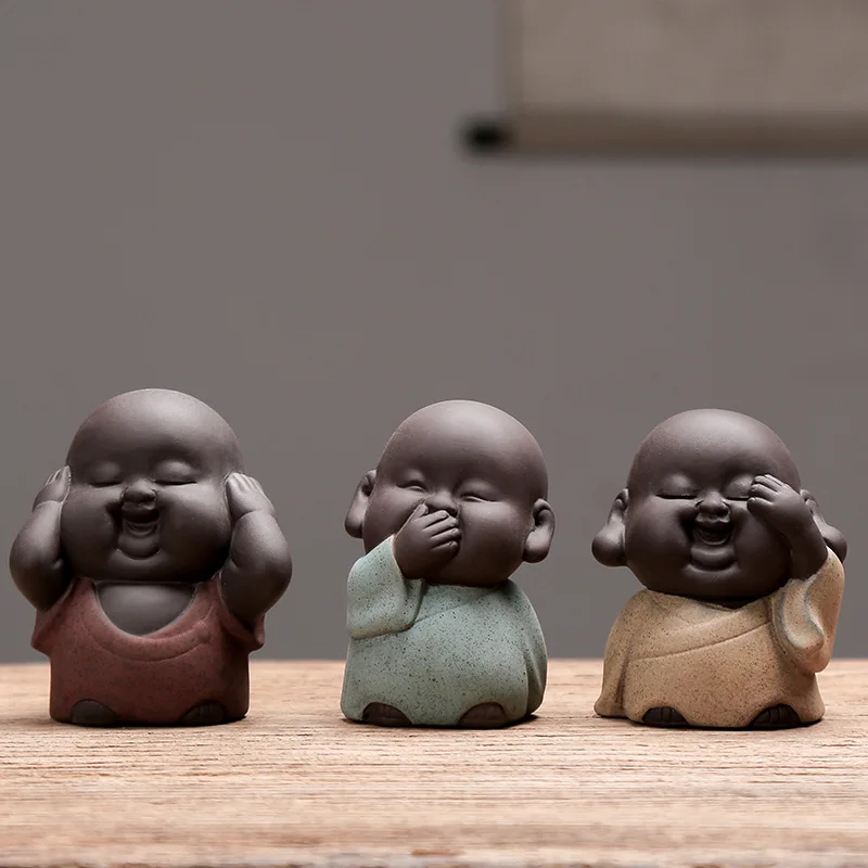 Ceramic Ornaments Monk Small Buddha Statue Home Car Tea Desk Ornament Accessories Purple Clay Ceramic Tea Pet Decoration Crafts
Ceramic Ornaments Monk Small Buddha Statue Home Car Tea Desk Ornament Accessories Purple Clay Ceramic Tea Pet Decoration Crafts