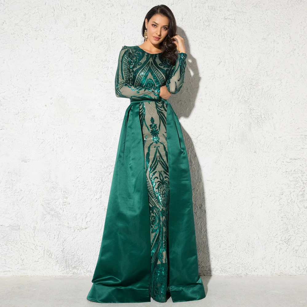 Green Sequined Long Sleeve Evening Party Dress Ball Gown Floor Length O Neck Maxi Dress
Green Sequined Long Sleeve Evening Party Dress Ball Gown Floor Length O Neck Maxi Dress