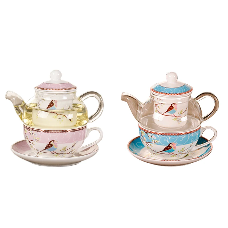 Ceramic Flower Teapot Flower Bird Cup Saucer Heat-Resistant Glass Pot Set Coffee Cup Afternoon Tea Tea Set
Ceramic Flower Teapot Flower Bird Cup Saucer Heat-Resistant Glass Pot Set Coffee Cup Afternoon Tea Tea Set