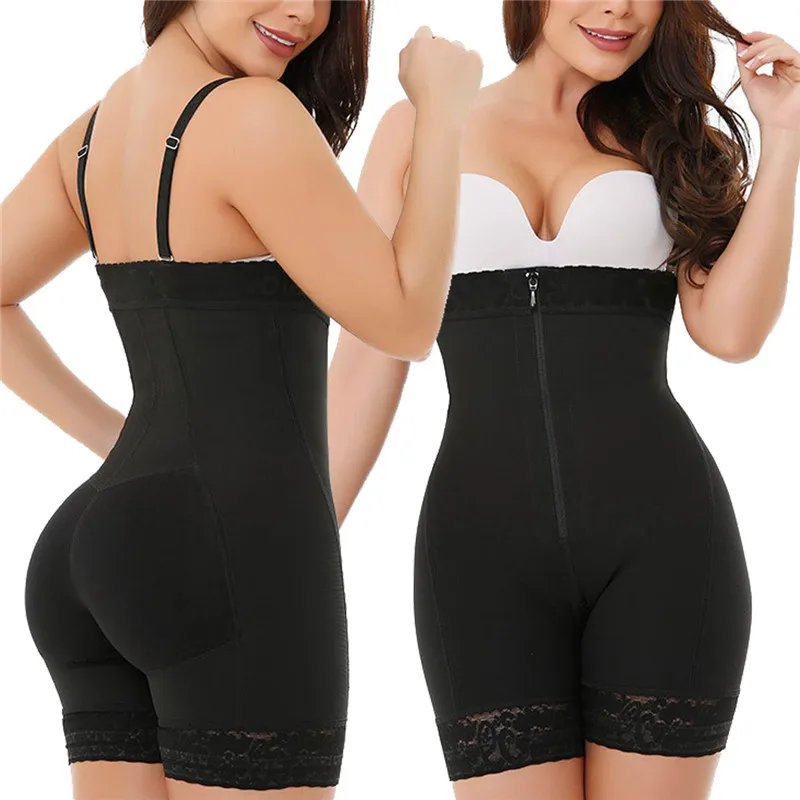 2020 Ladies Sexy Black Zipper Front Body Shapers 6XL Plus Size Tummy Control Underbust Bodysuit Underwear Slimming Body Shaper
2020 Ladies Sexy Black Zipper Front Body Shapers 6XL Plus Size Tummy Control Underbust Bodysuit Underwear Slimming Body Shaper