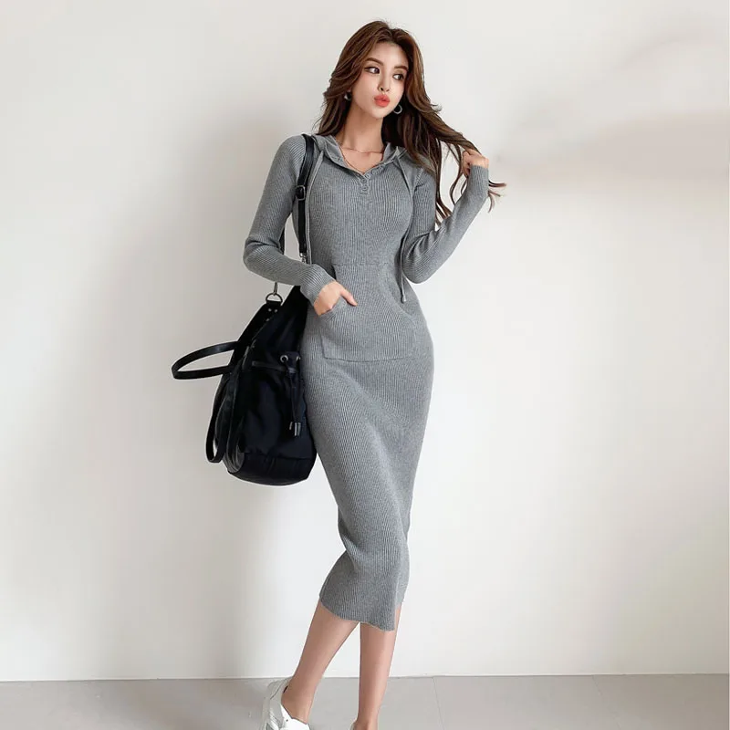 2021 Autumn And Winter Women's Knitted Dress With Hat Long Style Solid Color Dress Free Shipping
2021 Autumn And Winter Women's Knitted Dress With Hat Long Style Solid Color Dress Free Shipping