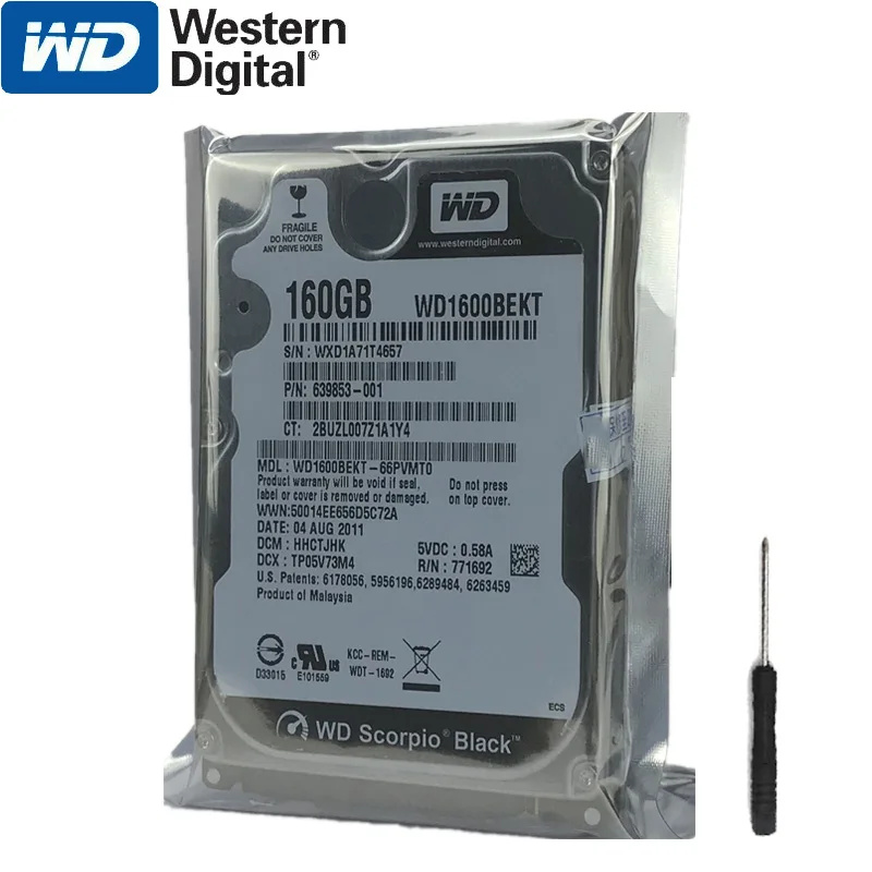 WD 160GB Laptop Hard Drive Black Disk Computer Internal HDD HD Harddisk SATA II 16MB Cache 7200 RPM 2.5" for Notebook PS4
WD 160GB Laptop Hard Drive Black Disk Computer Internal HDD HD Harddisk SATA II 16MB Cache 7200 RPM 2.5" for Notebook PS4