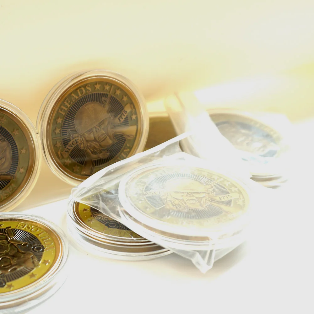 Skull Commemorative Coin 1775 Heads We Win Tails You Lose Skull Plated Challenge Coins Artwork
Skull Commemorative Coin 1775 Heads We Win Tails You Lose Skull Plated Challenge Coins Artwork