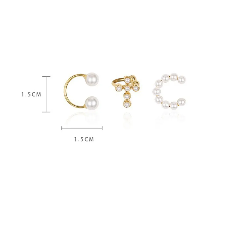 3pcs/sets Ear Cuff Cross Clip On Pearl Earrings Fake Piercing Earcuffs For Women Earcuff Faux Earings Jewelry No Hole Accessorie
3pcs/sets Ear Cuff Cross Clip On Pearl Earrings Fake Piercing Earcuffs For Women Earcuff Faux Earings Jewelry No Hole Accessorie