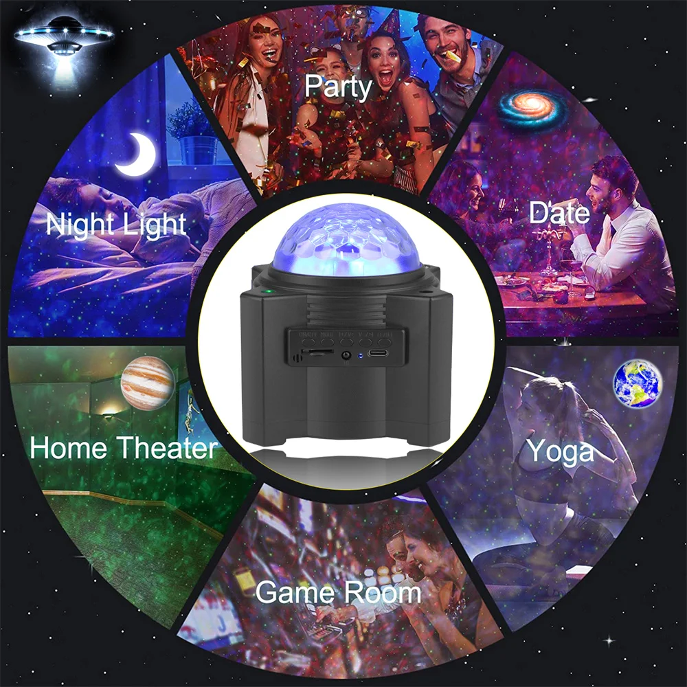 Music Ocean Starry Sky Lamp 12 Cards Water Pattern Flame Projector LED Night Light Laser Projection Lamp For Party Decorations
Music Ocean Starry Sky Lamp 12 Cards Water Pattern Flame Projector LED Night Light Laser Projection Lamp For Party Decorations