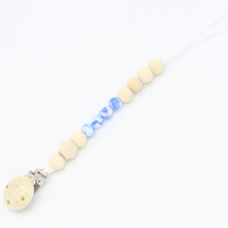 New baby pacifier clip chain, baby wooden teether, anti-drop chain, baby molar toy
New baby pacifier clip chain, baby wooden teether, anti-drop chain, baby molar toy