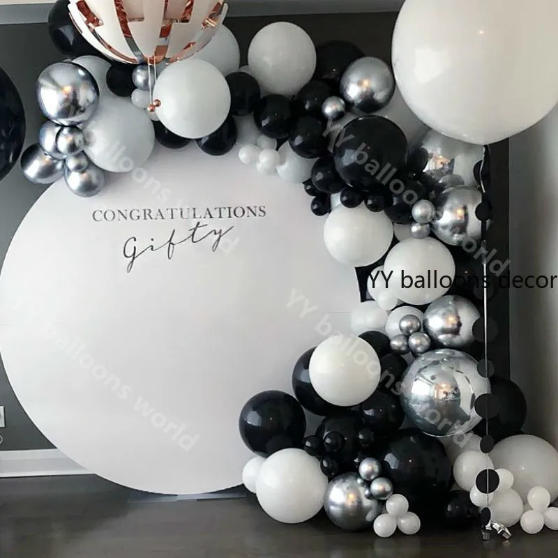 123pcs Marble Balloons Garland Kit Chrome Sliver Black White Balloon Arch Birthday Wedding Baby Shower Hollywood Party Decor
123pcs Marble Balloons Garland Kit Chrome Sliver Black White Balloon Arch Birthday Wedding Baby Shower Hollywood Party Decor