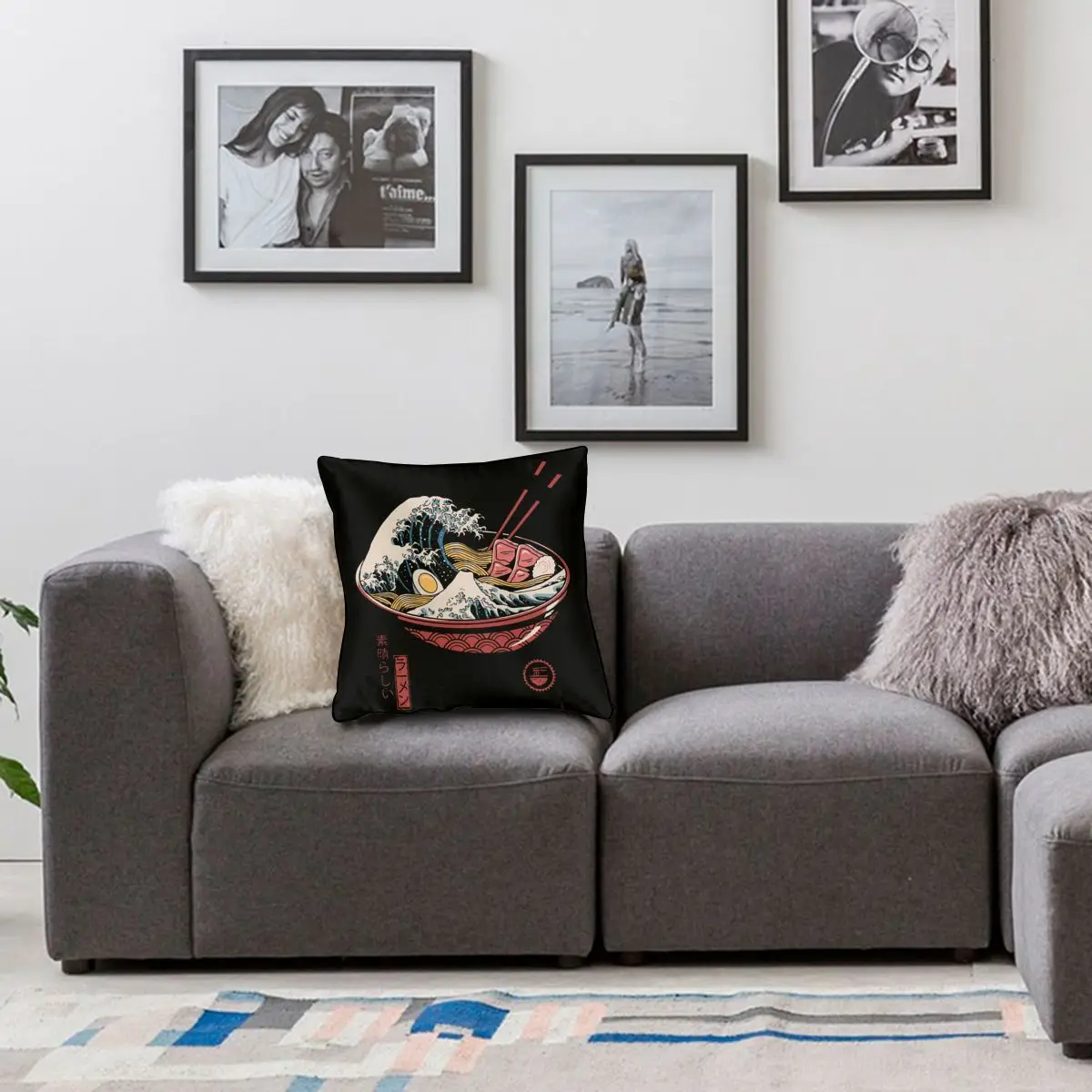 Great Ramen Wave Square Pillow Case Decorative Pillow Noodles Japan Japanese The Great Wave Of Kanagawa Awesome Cushion Covers 
Great Ramen Wave Square Pillow Case Decorative Pillow Noodles Japan Japanese The Great Wave Of Kanagawa Awesome Cushion Covers