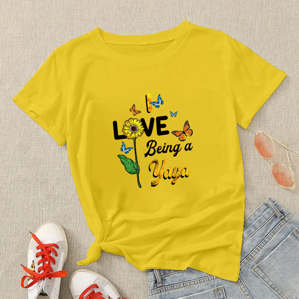 2021 Aesthetic Tshirt Cute Love Being Sunflower Printed Tshirt Spain Style Fashion Kawaii Mother's Day Yellow Tee Shirts
2021 Aesthetic Tshirt Cute Love Being Sunflower Printed Tshirt Spain Style Fashion Kawaii Mother's Day Yellow Tee Shirts