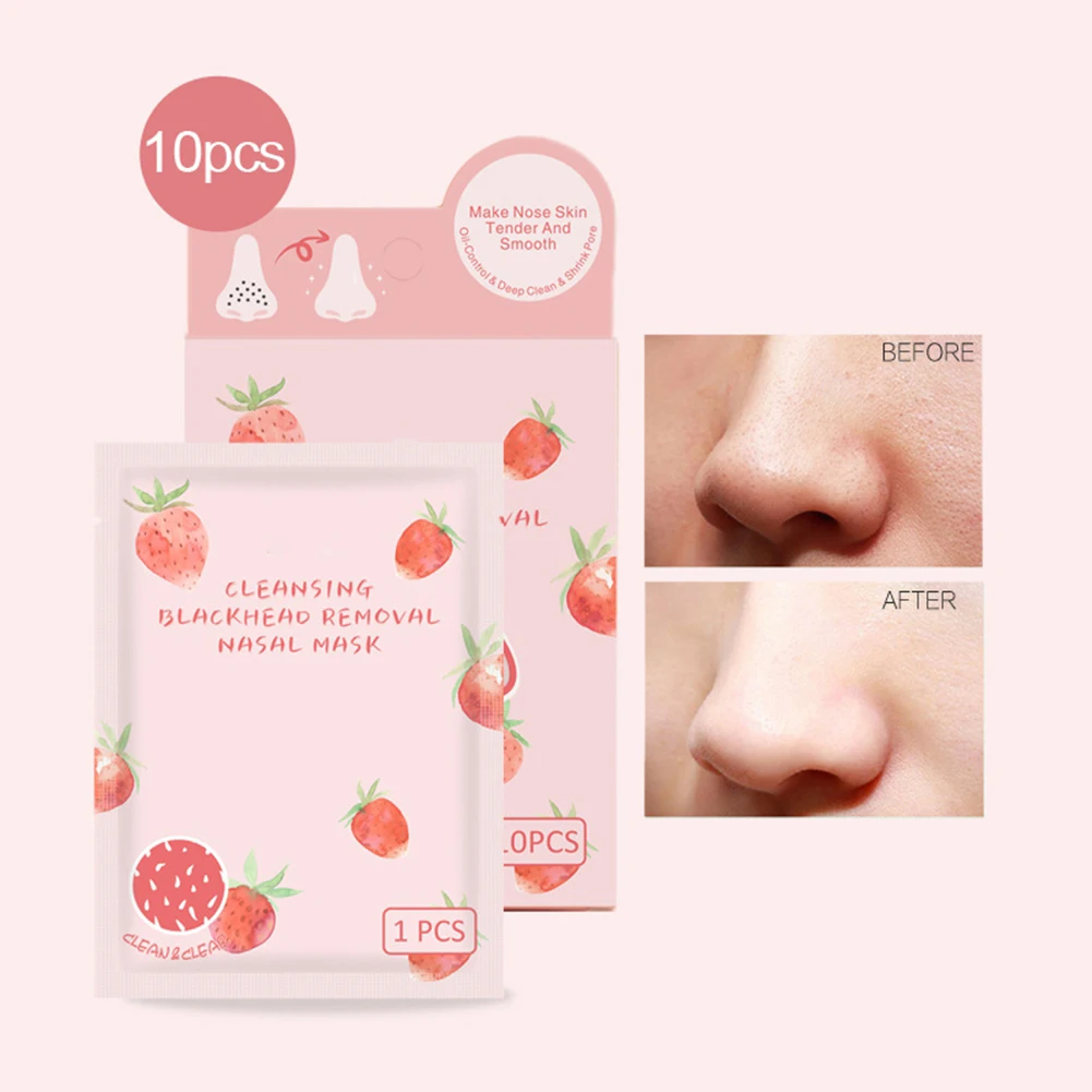 10pcs Strawberry Nose Remove Blackhead Mask Shrink Pore Acne Treatment Deep Cleansing Skin Care Pore Clean Strips
10pcs Strawberry Nose Remove Blackhead Mask Shrink Pore Acne Treatment Deep Cleansing Skin Care Pore Clean Strips
