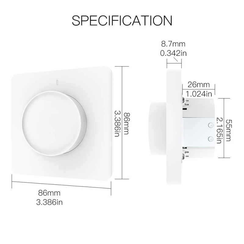 Dimmer Switch Rotary/Touch Smart Light Switch Timer Voice Control Smart Life/Tuya App Remote Control Works With Alexa Google 
Dimmer Switch Rotary/Touch Smart Light Switch Timer Voice Control Smart Life/Tuya App Remote Control Works With Alexa Google