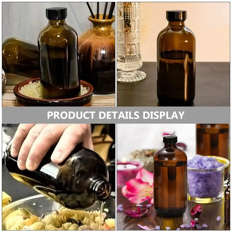 4Pcs Brown Glass Reagent Bottle Small Mouth Bottles Sample Bottles with 1 Funnel 
4Pcs Brown Glass Reagent Bottle Small Mouth Bottles Sample Bottles with 1 Funnel