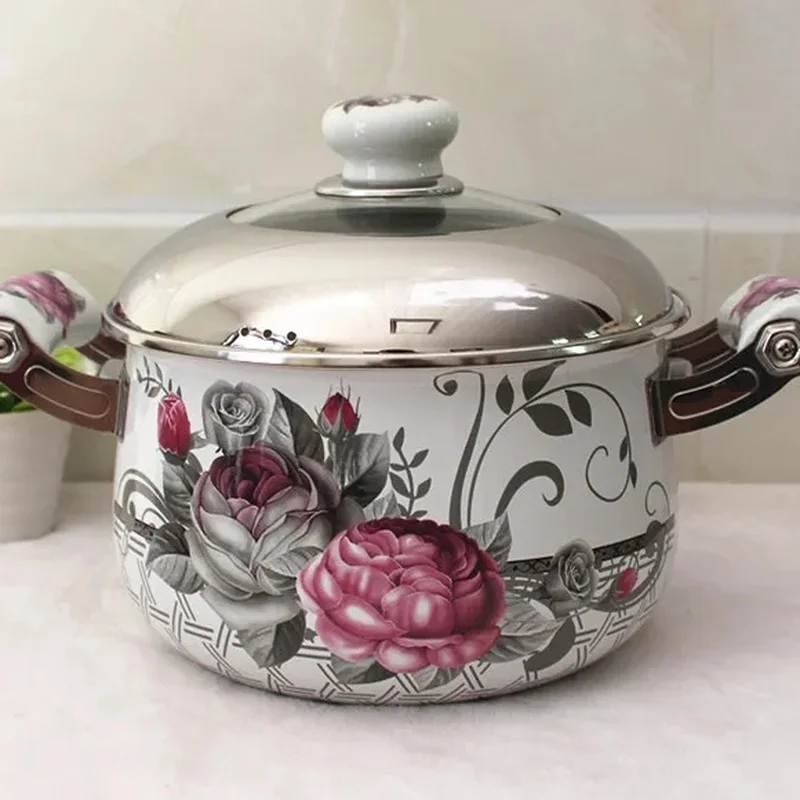Thick Enamel Enamel Soup Pot Stew Pot Stainless Steel Lid Induction Cooker Gas Universal Visual Pot Cooking Pot Cookware Chafing
Thick Enamel Enamel Soup Pot Stew Pot Stainless Steel Lid Induction Cooker Gas Universal Visual Pot Cooking Pot Cookware Chafing