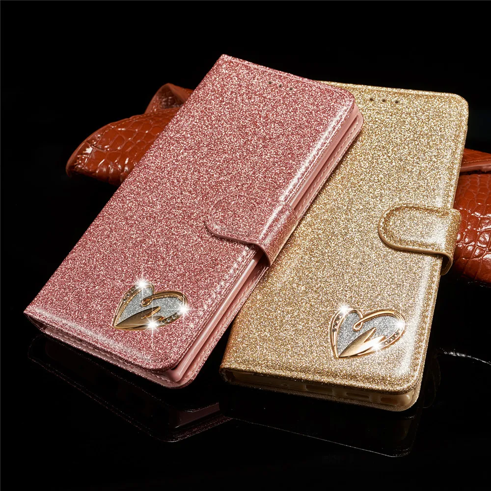 

Leaf Jewell Case For Samsung Galaxy S20 FE Plus Note 20 Ultra S10 S10E S9 S8 S7 Edge 10 Flip Leather Glitter Bling Wallet Case