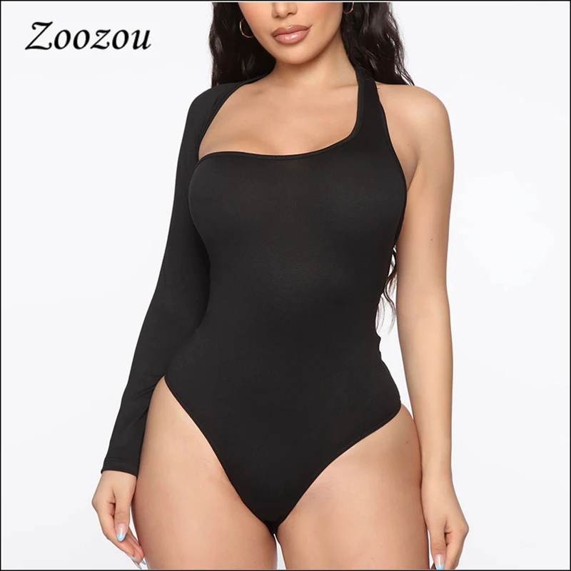 Sexy Backless Asymmetrical Collar Bodysuit Women One Shoulder Long Sleeve Skinny Rompers Black Sexy Elastic Slim Jumpsuit Custom
Sexy Backless Asymmetrical Collar Bodysuit Women One Shoulder Long Sleeve Skinny Rompers Black Sexy Elastic Slim Jumpsuit Custom