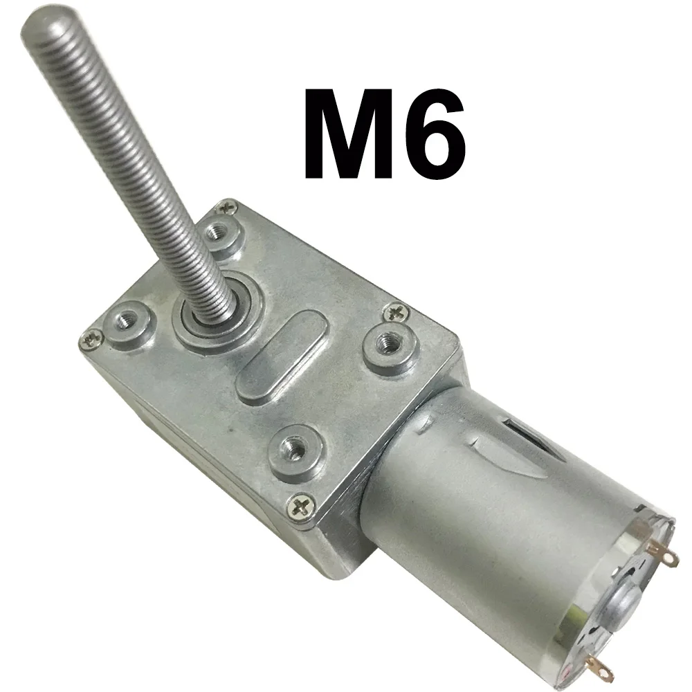 M6 Threaded Long shaft Electric DC Worm Geared Motor 6V 12V 24V 6-150RPM High Torque In DC Motors Self Lock Adjustable Speed
M6 Threaded Long shaft Electric DC Worm Geared Motor 6V 12V 24V 6-150RPM High Torque In DC Motors Self Lock Adjustable Speed