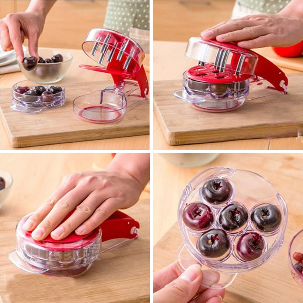 Cherries De-core Tool Cherry Pitter Remover with Pits and Juice Container by Myliffri Fruit Tools for Making Cherry Pie and Jam
Cherries De-core Tool Cherry Pitter Remover with Pits and Juice Container by Myliffri Fruit Tools for Making Cherry Pie and Jam