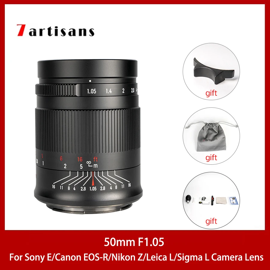 7Artisans 50mm F1.05 full-frame large-aperture portrait lens for Sony E/Canon eos-R/Ninkon Z Free Shipping New Product
7Artisans 50mm F1.05 full-frame large-aperture portrait lens for Sony E/Canon eos-R/Ninkon Z Free Shipping New Product
