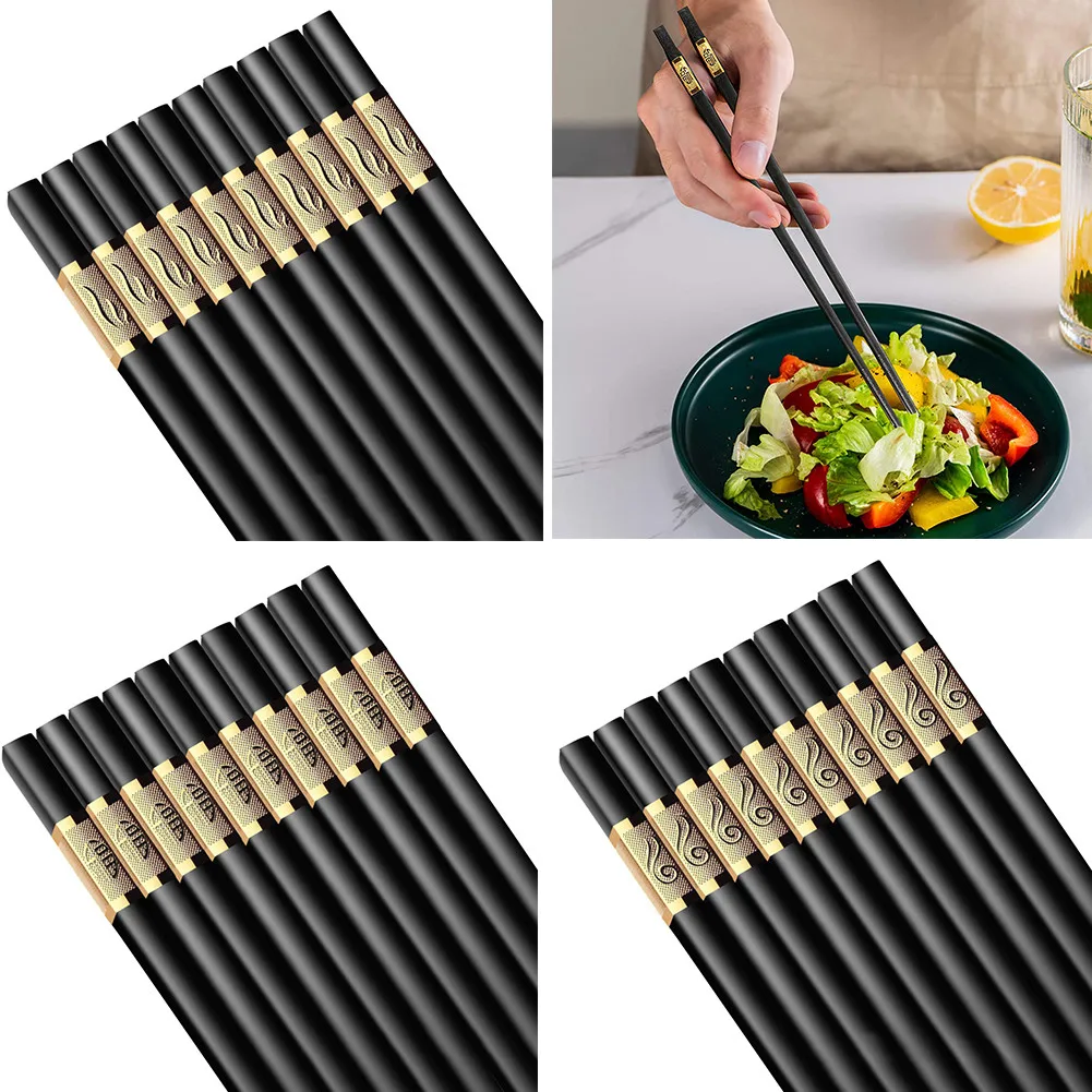 10 Pairs High-grade Alloy Chopsticks Set Reusable Non Slip Chopsticks High-temperature Resistant Hotel Tableware Set Gift Sushi
10 Pairs High-grade Alloy Chopsticks Set Reusable Non Slip Chopsticks High-temperature Resistant Hotel Tableware Set Gift Sushi
