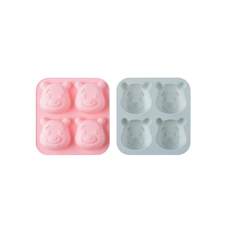 4 Cells Cute Bear Style Cake Mould Good Silicone Material Biscuit Candle Fondant Chocolate Baking Molds
4 Cells Cute Bear Style Cake Mould Good Silicone Material Biscuit Candle Fondant Chocolate Baking Molds