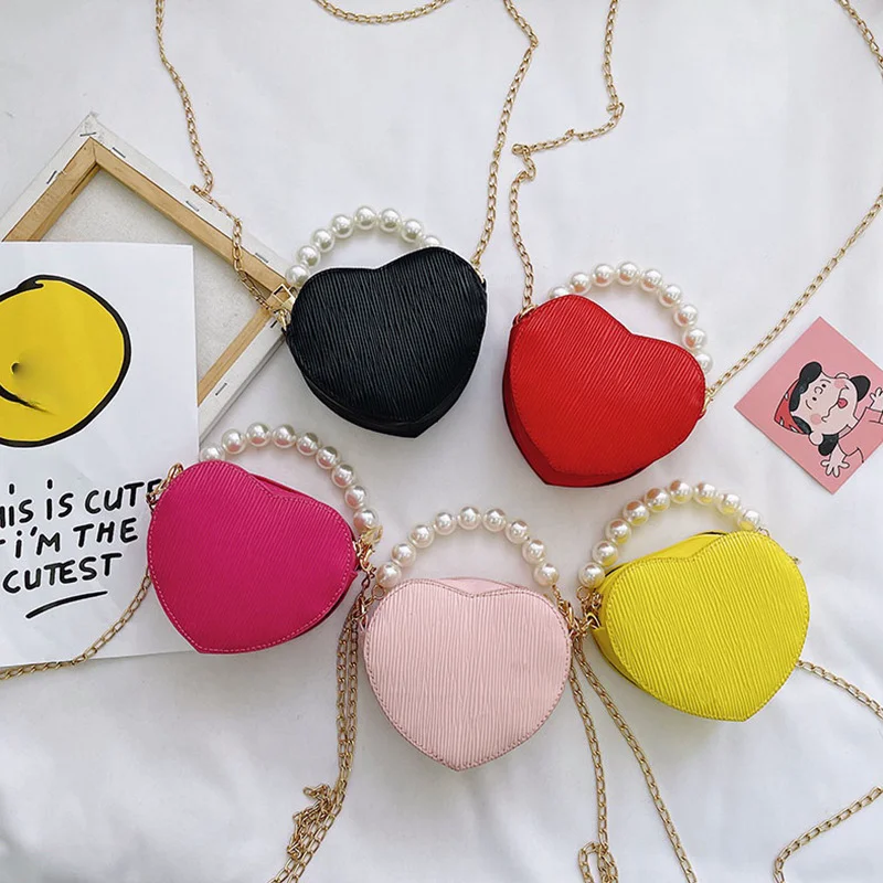 Children Mini Purse Tote 2021 Cute Little Girl Heart Crossbody Bag Kids Small Coin Pouch Pures and Bags Girls Pearl Hand Bags
Children Mini Purse Tote 2021 Cute Little Girl Heart Crossbody Bag Kids Small Coin Pouch Pures and Bags Girls Pearl Hand Bags