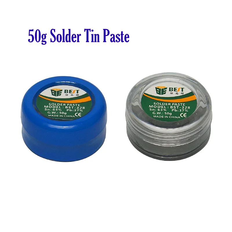 BST-328 50g Solder Tin Paste Soldering Aid Accessories for Electronics Manufacture Line/Equipment Repairing 
BST-328 50g Solder Tin Paste Soldering Aid Accessories for Electronics Manufacture Line/Equipment Repairing