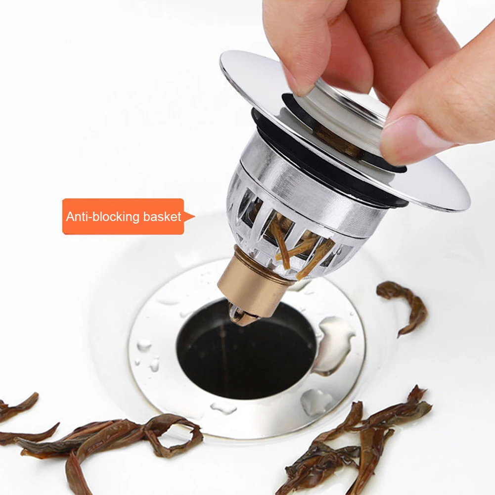 Universal Stainless Steel Bounce Core Sink Plug Drain Filter Kitchen Bathroom Basin Shower Bathtub Hair Stop Catcher Sink Plug
Universal Stainless Steel Bounce Core Sink Plug Drain Filter Kitchen Bathroom Basin Shower Bathtub Hair Stop Catcher Sink Plug
