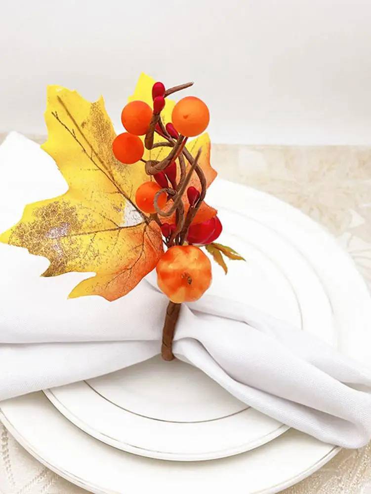 6 Pieces Thanksgiving Easter Pumpkin Napkin Button Napkin Ring Maple Leaf Napkin Ring Wedding Event Decoration Crafts
6 Pieces Thanksgiving Easter Pumpkin Napkin Button Napkin Ring Maple Leaf Napkin Ring Wedding Event Decoration Crafts