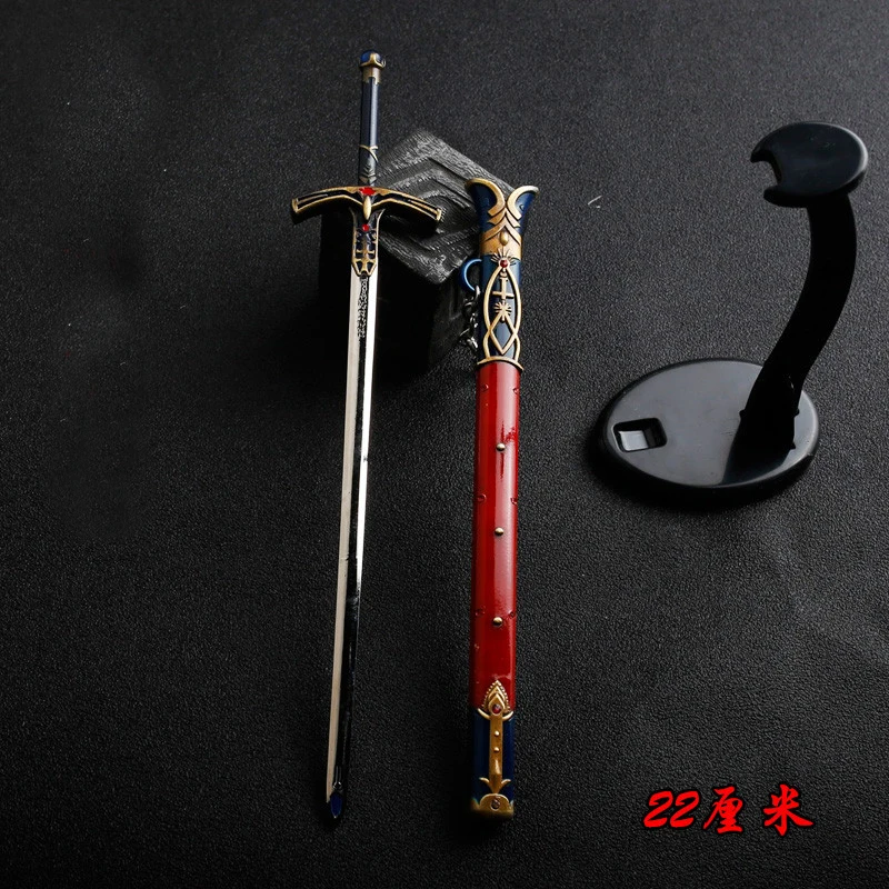 22CM Japan Anime Fate Grand Saber Sword in the Destiny Stone Cosplay Keychain Metal Sword Keychain Ring For Men And Women
22CM Japan Anime Fate Grand Saber Sword in the Destiny Stone Cosplay Keychain Metal Sword Keychain Ring For Men And Women