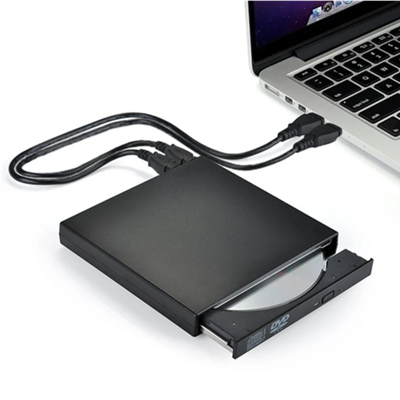 

2022 Portable USB 2.0 CD Drive external DVD Drive ROM Player CD-RW Burner Writer Reader Recorder Portatil for Laptop Windows PC