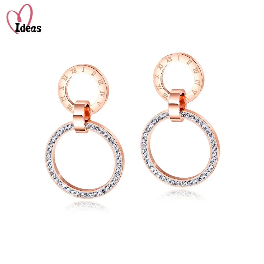 Round Crystal Drop Earrings For Women Man Stainless Steel Roman Numeral Small Earrings Lady 2020 Fashion Jewelry
Round Crystal Drop Earrings For Women Man Stainless Steel Roman Numeral Small Earrings Lady 2020 Fashion Jewelry
