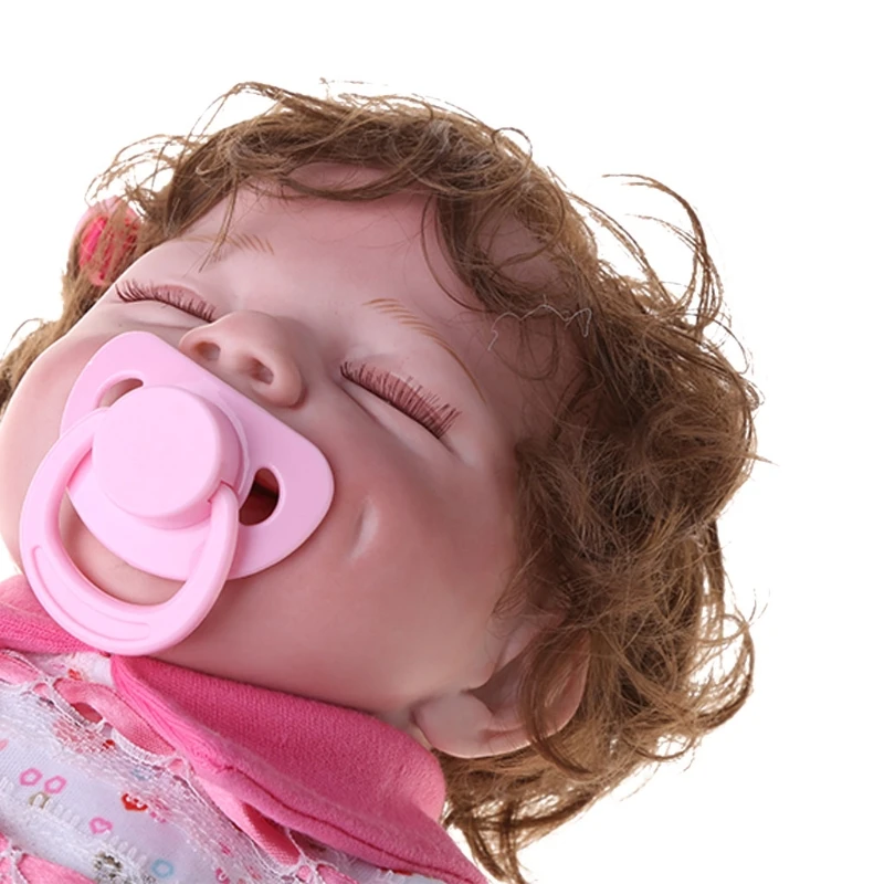 85DE Closed Eyes Pink Suit Girl Doll 22 inch Reborn Gift for Babies Realistic Newborn Interactive Doll 
85DE Closed Eyes Pink Suit Girl Doll 22 inch Reborn Gift for Babies Realistic Newborn Interactive Doll