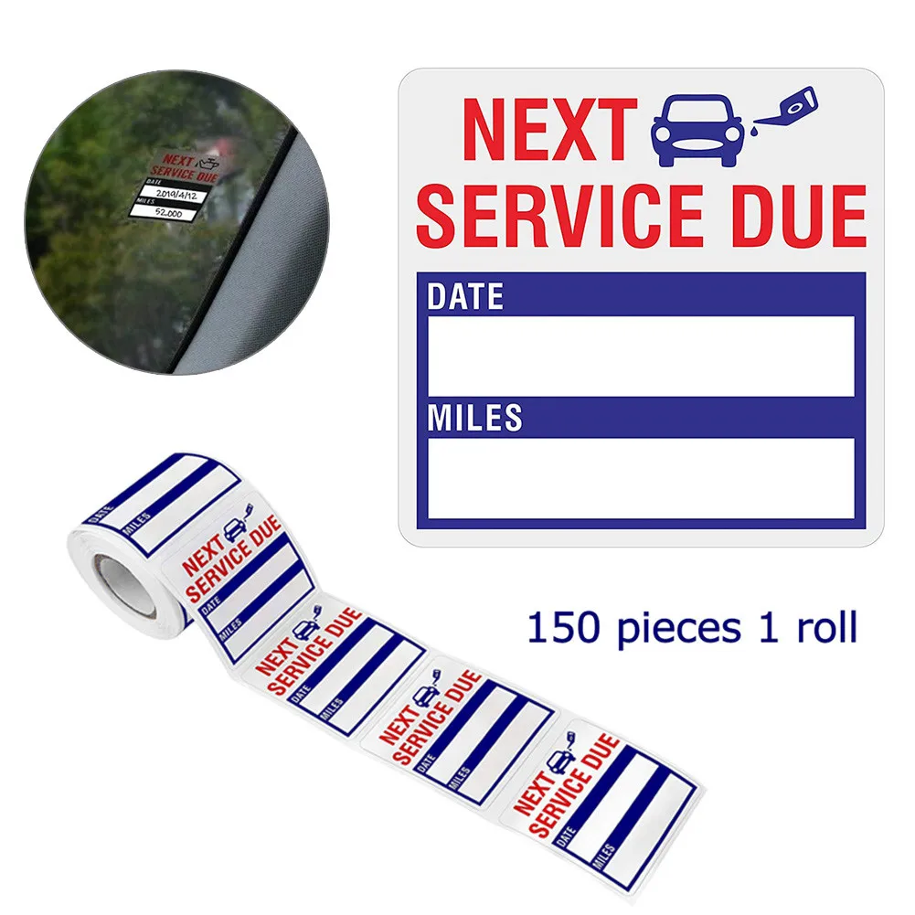 150pcs/roll Oil Change Stickers Oil Change Service Reminder Sticker Clear Adhesive Labels 2x2inch
150pcs/roll Oil Change Stickers Oil Change Service Reminder Sticker Clear Adhesive Labels 2x2inch
