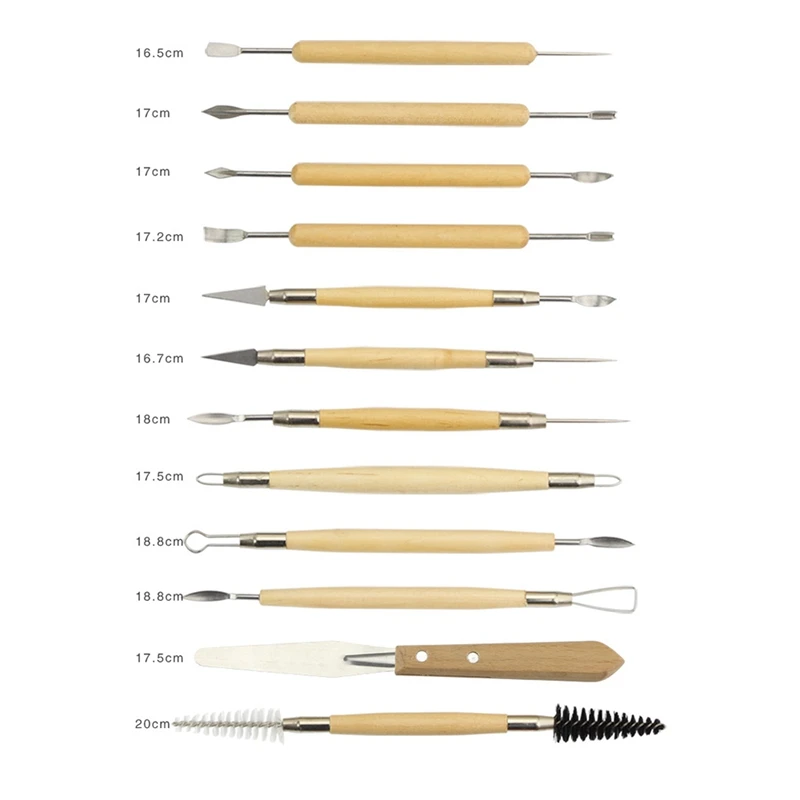 23Pcs/Set Pottery Clay Sculpture Carving Modelling Ceramic Wooden Tools Kit Diy Craft For Home Handwork Supplies
23Pcs/Set Pottery Clay Sculpture Carving Modelling Ceramic Wooden Tools Kit Diy Craft For Home Handwork Supplies
