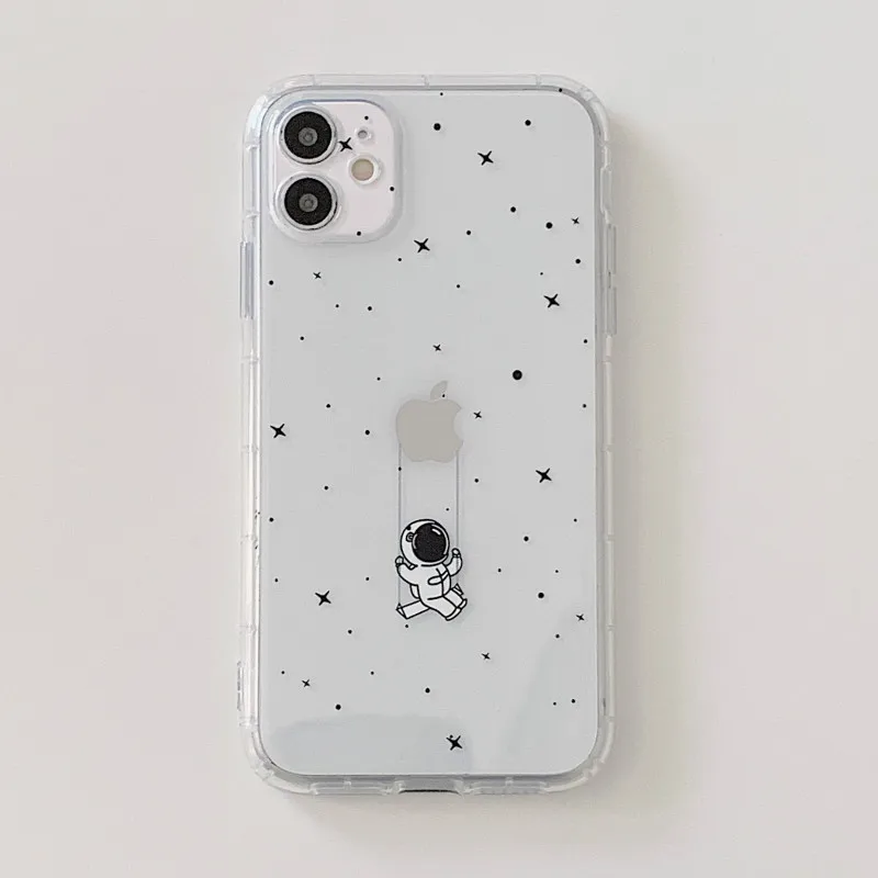 Transparent cute astronaut silicone phone case for iPhone11 12Pro Max mini X XR XS XSMax 8 7PluS anti-drop protective back cover
Transparent cute astronaut silicone phone case for iPhone11 12Pro Max mini X XR XS XSMax 8 7PluS anti-drop protective back cover