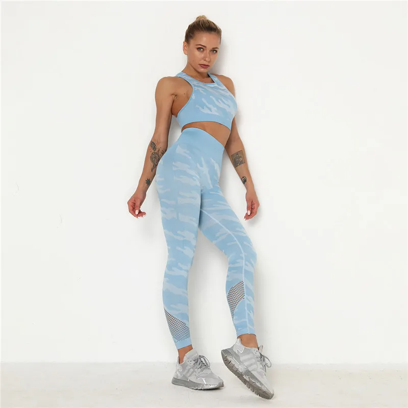 Camo Sports Suits Active Wear Backless Yoga Tops Leggings Sets Fitness Training Yoga Sets Female Two Piece Outfits Sportswear
Camo Sports Suits Active Wear Backless Yoga Tops Leggings Sets Fitness Training Yoga Sets Female Two Piece Outfits Sportswear