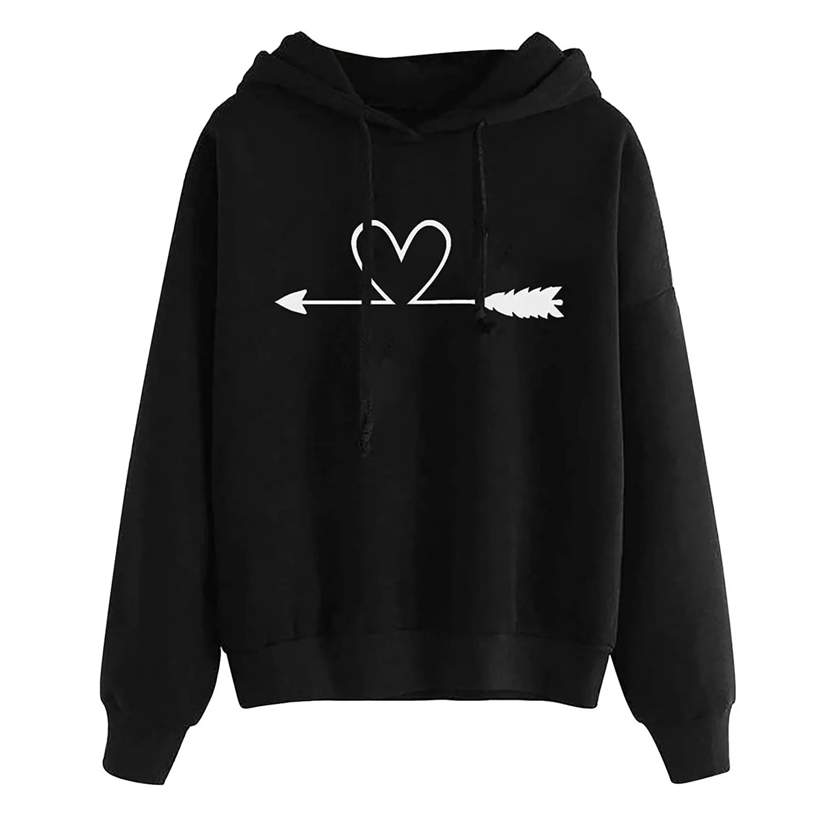 Women's Sweatshirt Winter Hoodie With Drawstring Heart Print Long Sleeved Pullover Autumn Winter Ladies Comfy Hoodie Sweatshirt
Women's Sweatshirt Winter Hoodie With Drawstring Heart Print Long Sleeved Pullover Autumn Winter Ladies Comfy Hoodie Sweatshirt