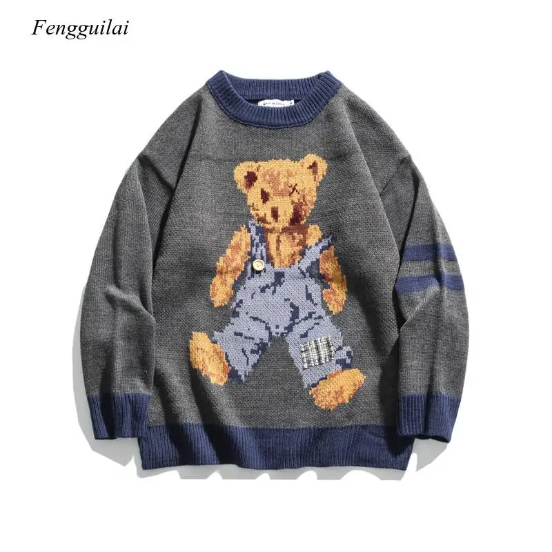 Bear Harajuku Retro Fashion Men's Couple Hong Kong Flavor Bf Cartoon Autumn and Winter Sweater Clothing
Bear Harajuku Retro Fashion Men's Couple Hong Kong Flavor Bf Cartoon Autumn and Winter Sweater Clothing