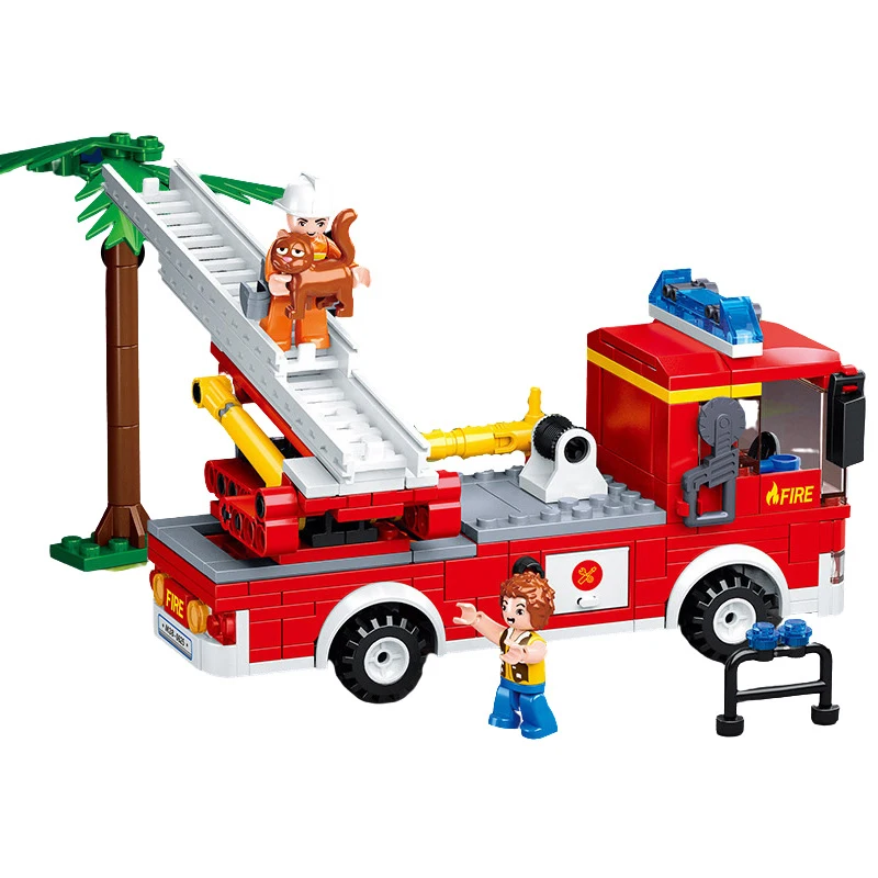 SLUBAN Police Aerial Ladder Fire Truck Firemen Building Blocks City Educational Firefighter Figures Man Bricks Children Toys
SLUBAN Police Aerial Ladder Fire Truck Firemen Building Blocks City Educational Firefighter Figures Man Bricks Children Toys