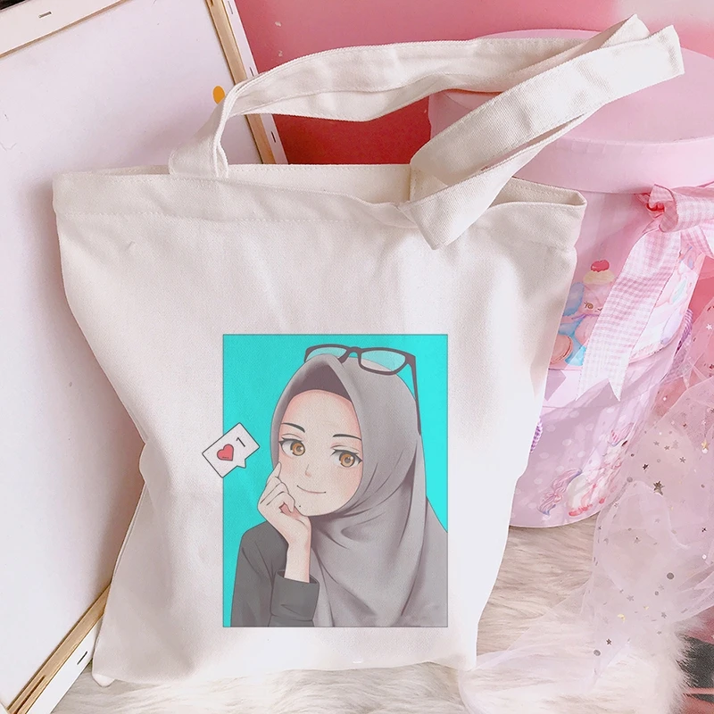 Muslim Girl Cartoon Tote Bag Information Bags Large Capacity Canvas Shoulder Bag Handbag
Muslim Girl Cartoon Tote Bag Information Bags Large Capacity Canvas Shoulder Bag Handbag